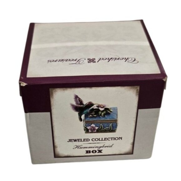 Cherished treasures, jeweled collection, hummingbird trinket box - Picture 9 of 12